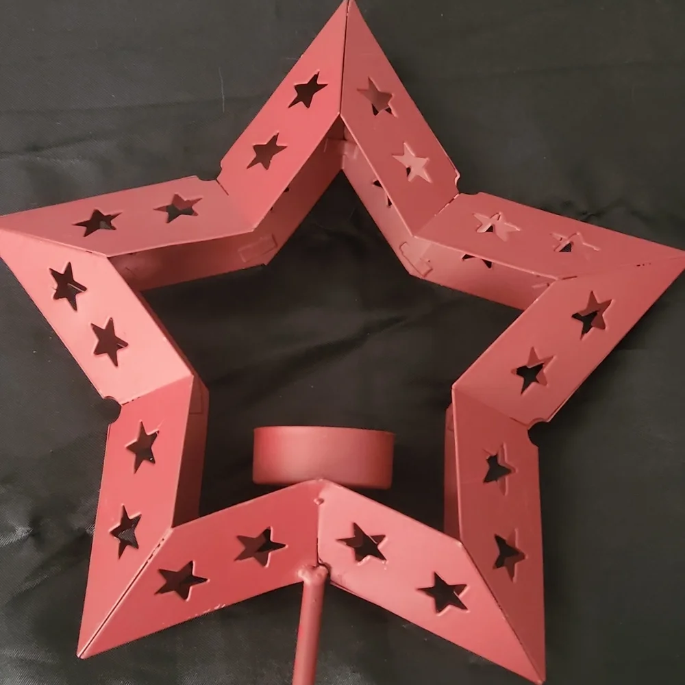 Set of 3 Star Tealight Candle Holders - Picture 8 of 15